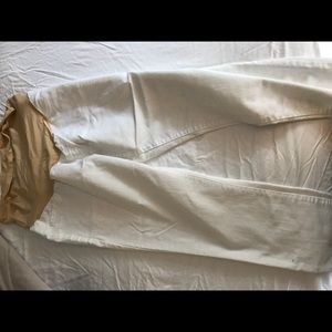 White maternity jeans